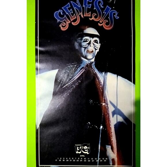 GENESIS Vintage Rock Music Poster Peter Gabriel 50 Years Old The Rocking 1970's - Picture 2 of 3